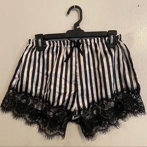 Black and White Pajama Shorts